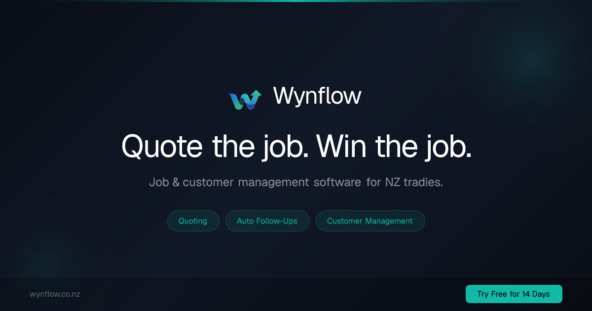 Wynflow — Job & Customer Management Software for NZ Tradies
